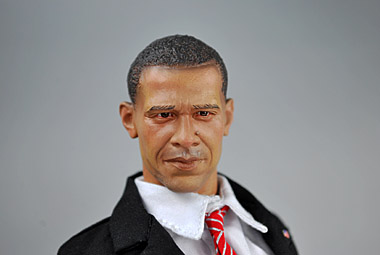 Illustration for article titled Best Obama Action Figure Ever Battles Darth Vader, Terrorists, Dick Cheney